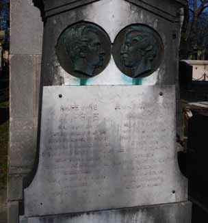 Grave of Ampère and his son in Monmartre cemetery Paris
 