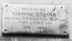Galois plaque