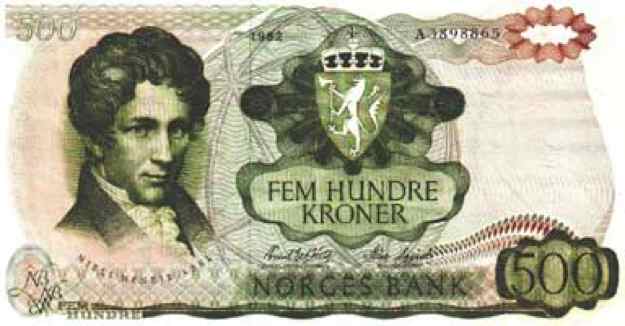 Banknote of Niels Abel