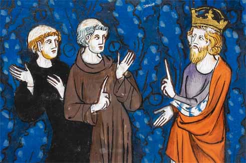 Alcuin receiving the Abbey of Tours from the Emperor Charlemagne