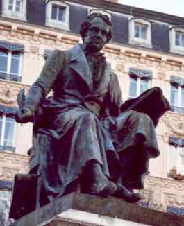 A statue of Ampère in Lyons