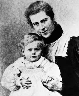 Chisholm Young with her son Frank
 