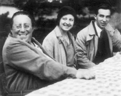 A picture with Emmy Noether and Paul Dubreil taken in Göttingen in the spring of 1931.