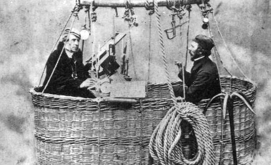 Glaisher with H T Coxwell in his balloon