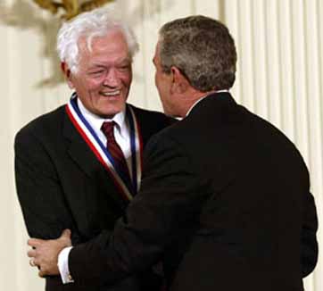 Glimm receives the National Medal of Science from President George W Bush