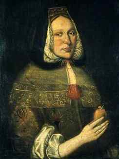 Gregory's wife Mary Jamesone painted by her father George Jamesone who was a distinguished Scottish portrait painter.
