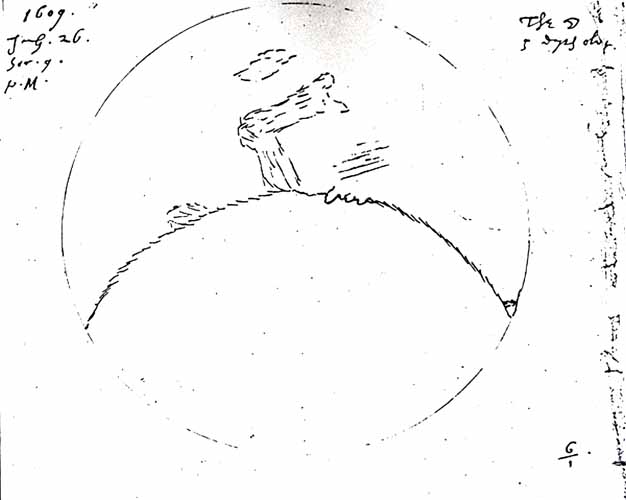 Harriot's sketch of the moon