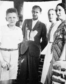 In 1938 with his family