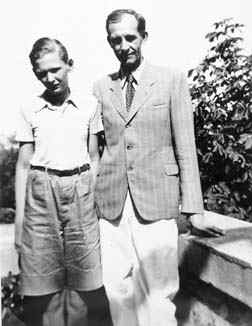 In 1942 with his son