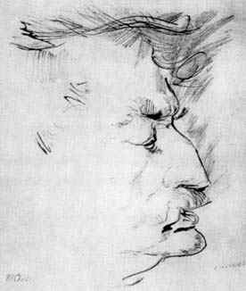 A drawing of Lasker by Max Oppenheimer (1940)