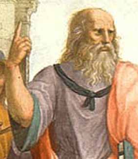 Leonardo portrayed as Plato by Raphael