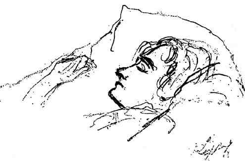 Ada on her deathbed; sketched by her mother