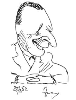 Caricature by Leon Jeśmanowicz