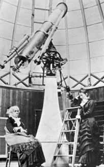 Maria Mitchell with the Vassar telescope