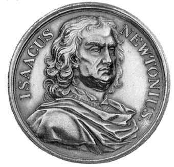 A medallion issued by the Royal Mint in 1727 the year of Newton's death