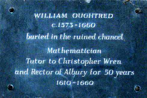 A plaque in Albury Church near Guildford