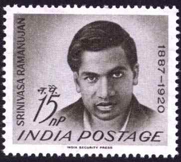 The Indian stamp issued in 1962 to commemoratethe 75th anniversary of Ramanujan's birth.
 