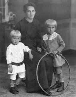 Slebarski with his mother and younger brother
 