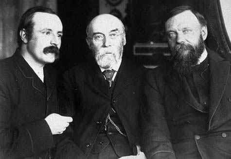 1890: Steggall with Professors Swann and Birrell of Dundee