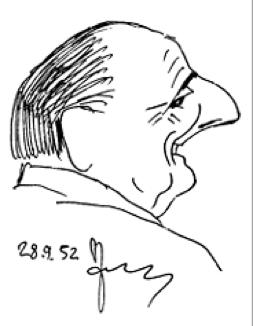 Caricature by Leon Jeśmanowicz