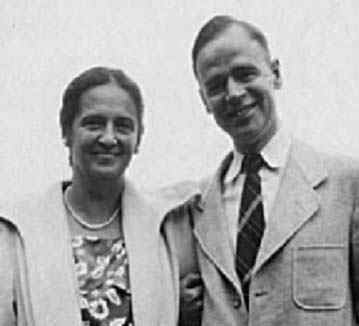 Van der Waerden with his wife in 1949