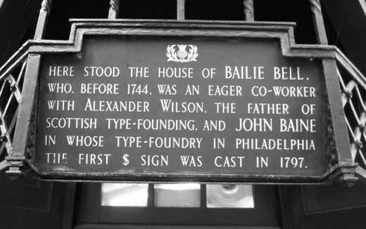 Plaque above the Citizen bookshop entrance in St Andrews
 